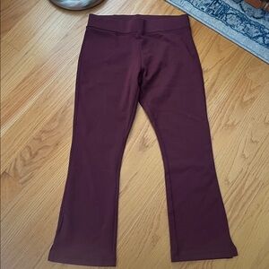 American Giant Ponte Legging Kick Flare size 6 burgundy fall autumn